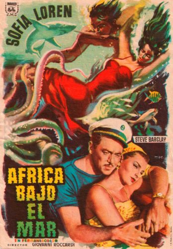 África bajo el mar (Africa sotto i mari) Giovanni Roccardi, 1953. Teatro Principal 24-7-1956