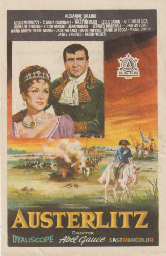Austerlitz (Austerlitz), Abel Gance, 1960. Cine Mariola 4-7-1962