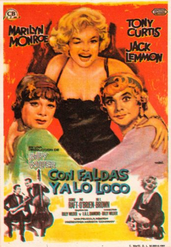 Con faldas y a lo loco (Some Like it Holt), Billy Wilder, 1959.  Cine Central 20-1-1964