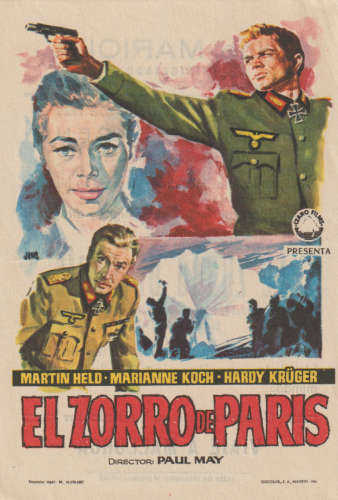 Ell zorro de París (Der Fuchs von Paris), Paul May, 1957. Cine Mariola 30-6-1962