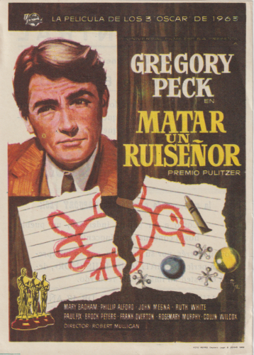 Matar un ruiseñor (To Kill a Mockingbirda), Robert Mulligan, 1962. Cine Central 10-1-1964