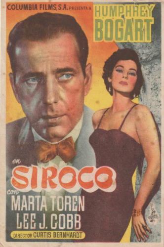 Siroco (Sirocco), Curtis Bernhardt, 1951. Cine Central 2-2-1953