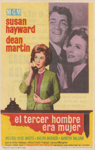 El tercer hombre era mujer (Ada), Delbert Mann, 1961. Cine Central 11-6-1962