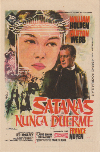 Satanás nunca duerme (Satan Never Sleepsa), Leo McCarey, 1962. Cine Central 13-12-1962