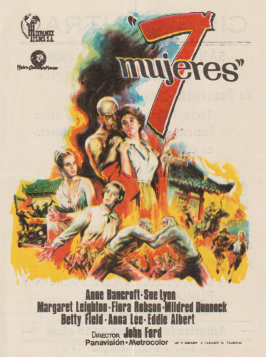 Siete mujeres (7 Women), John Ford, 1966. Cine Central 17-5-1969