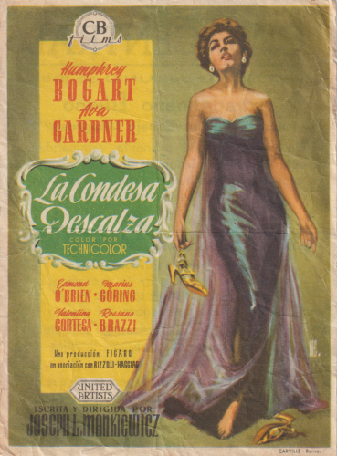La condesa descalza (The Barefoot Contessa), Joseph L. Mankiewicz, 1954. Cine Central 1-6-1956