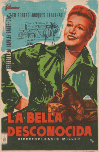 La bella desconocida (Beautiful Stranger), David Miller, 1954. Teatro Circo 5-10-1957
