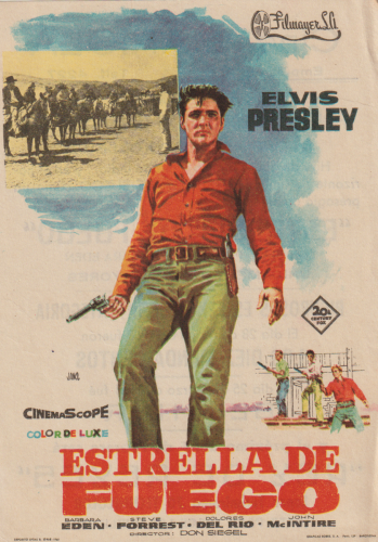 Estrella de fuego (Flaming Star), Don Siegel, 1960. Cine Mariola 29-1-1962