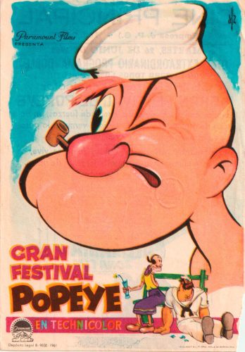 Gran Festival Popeye, 1961. Cine Principal 26-9-1962