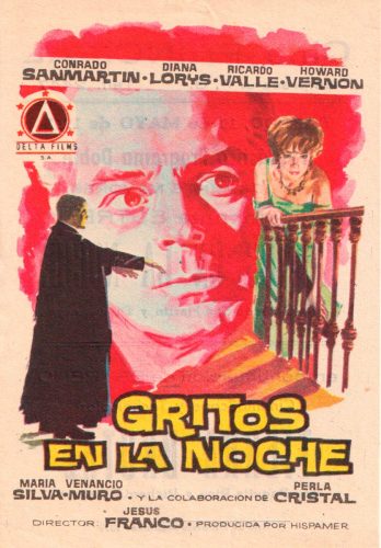 Gritos en la noche, Jesús Franco, 1962. Cine Principal 18-5-1963