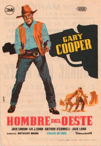Hombre del oeste (Man of the West), Anthony Mann, 1958. Cine Mariola 9-10-1961