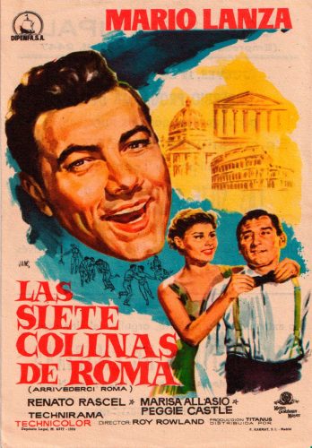 Las siete colinas de Roma (Arrivederci Roma), Roy Rowland, 1957. Cine Principal 12-4-1962