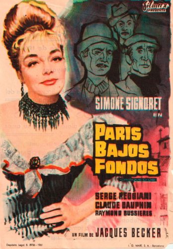 París bajos fondos (Casque d´or), Jacques Becker, 1952. Cine Principal 22-9-1962