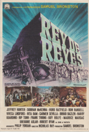 Rey de Reyes (King of Kings), Nicholas Ray, 1961. Cine Mariola 5-2-1962