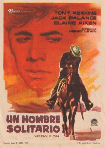 Un hombre solitario (The Lonely Man), Henry Levin, Cine Mariola, 3-8-1962