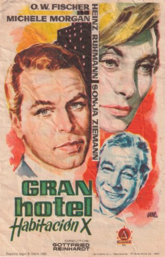 Gran Hotel, habitación X (Menschen im Hotel), Gottfried Reinhardt, 1959. Cine Mariola 20-7-1962