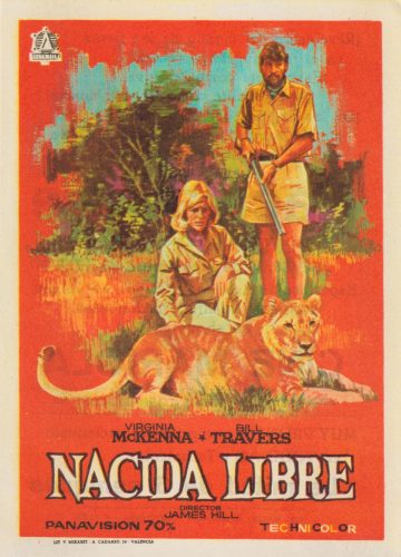 Nacida libre (Born Free), James Hill, 1966. Cine Mariola 7-11-1968